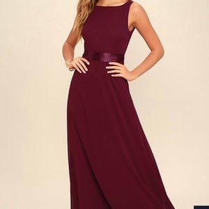 Wine red maxi dress size small from Lulus